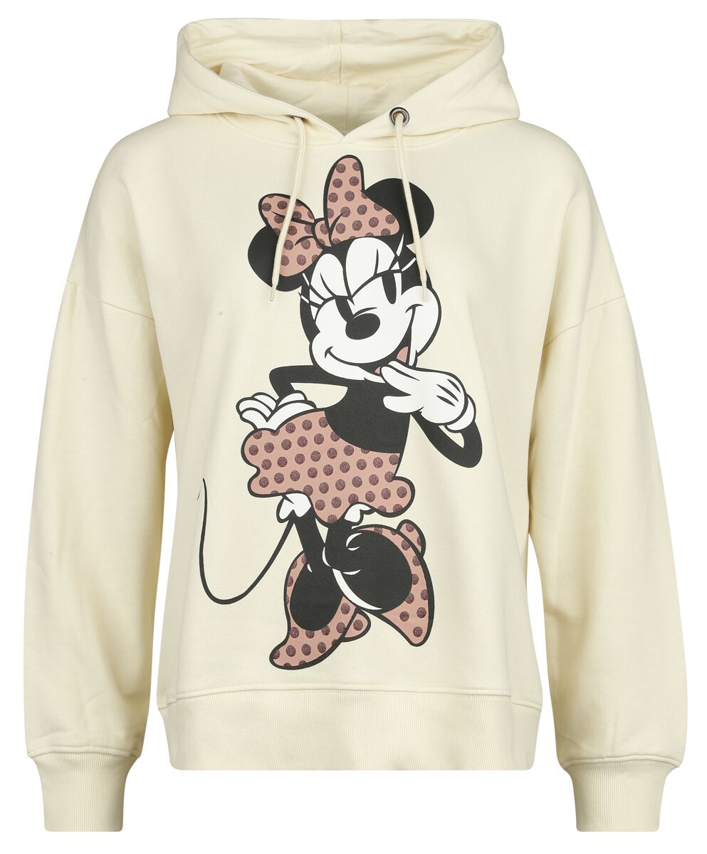 Levně Mickey & Minnie Mouse Minnie Dámská mikina s kapucí béžová