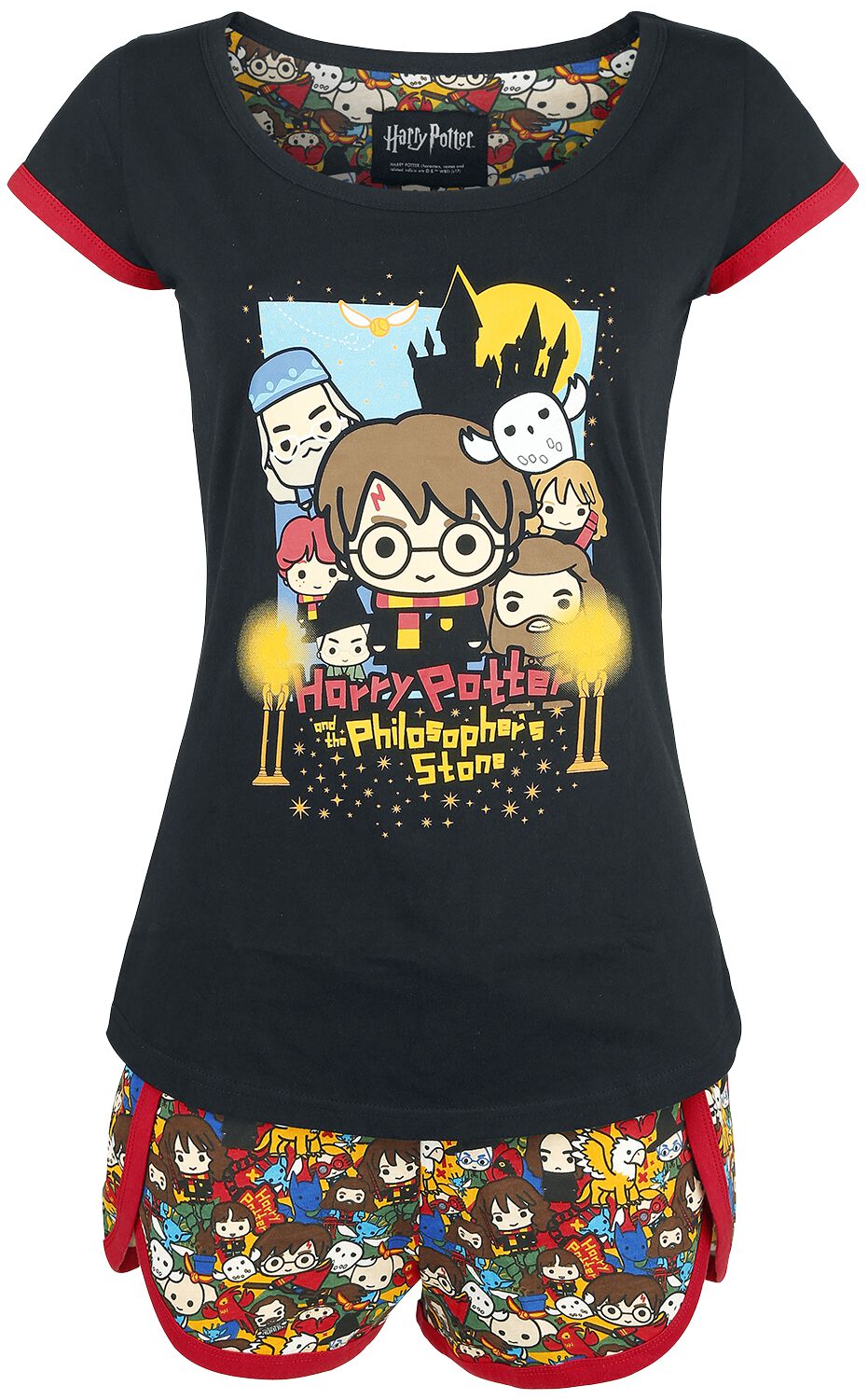 Pyjama de Harry Potter - Chibi Allover - XS à 4XL - pour Femme - multicolore