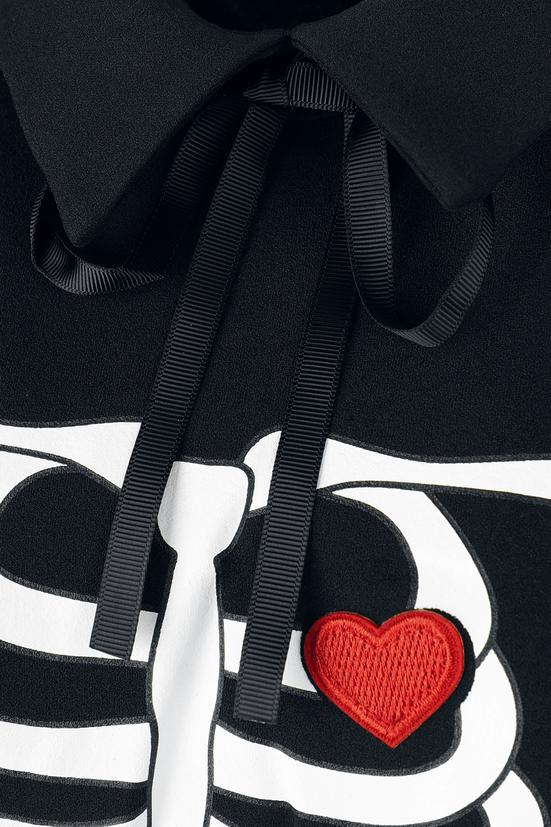 Thumbnail - Hell Bunny Skeleton Girl Dress Kurzes Kleid schwarz in L