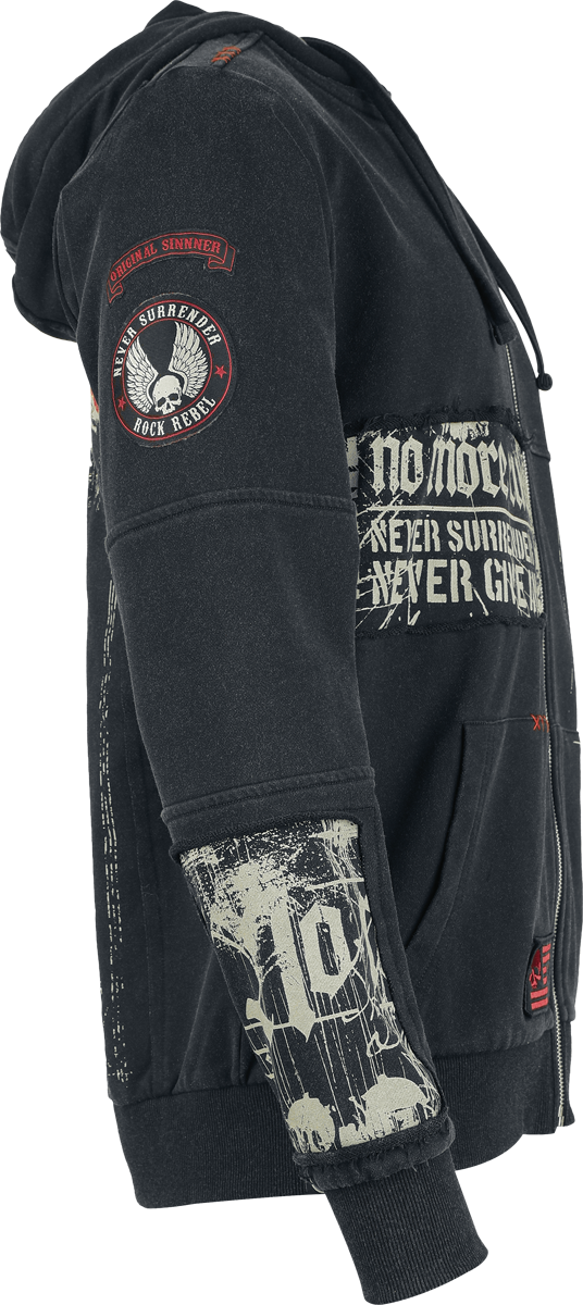 Thumbnail - Rock Rebel by EMP Original Sinner Kapuzenjacke Kapuzenjacke grau in M