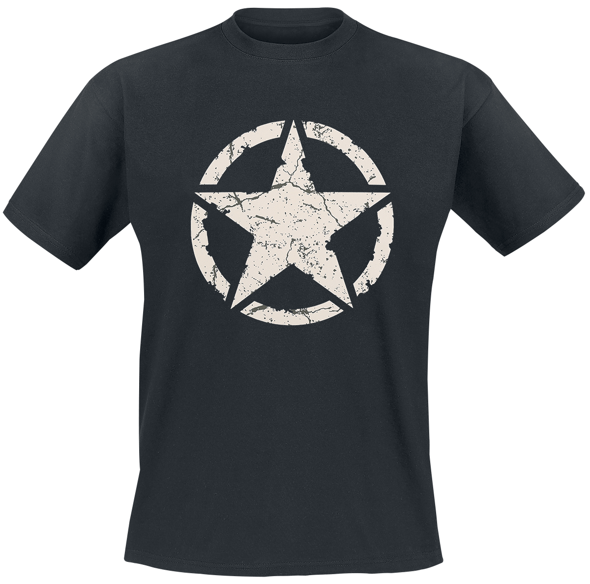 Gasoline Bandit Rockabilly T-Shirt - Army Star - for Men - black