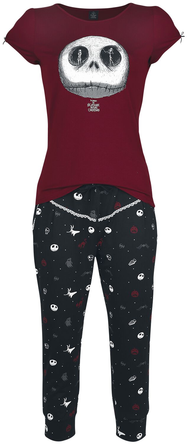 The Nightmare Before Christmas Jack Goes Fashion Schlafanzug rot schwarz The Nightmare Before Christmas Jack Goes Fashion Schlafanzug rot schwarz
