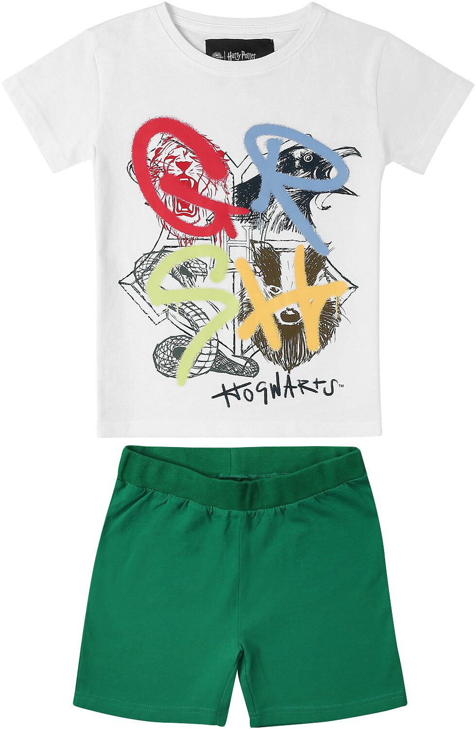 Harry Potter T-Shirt für Kleinkinder - Häuser - für Mädchen & Jungen - weiß/grün  - EMP exklusives Merchandise!