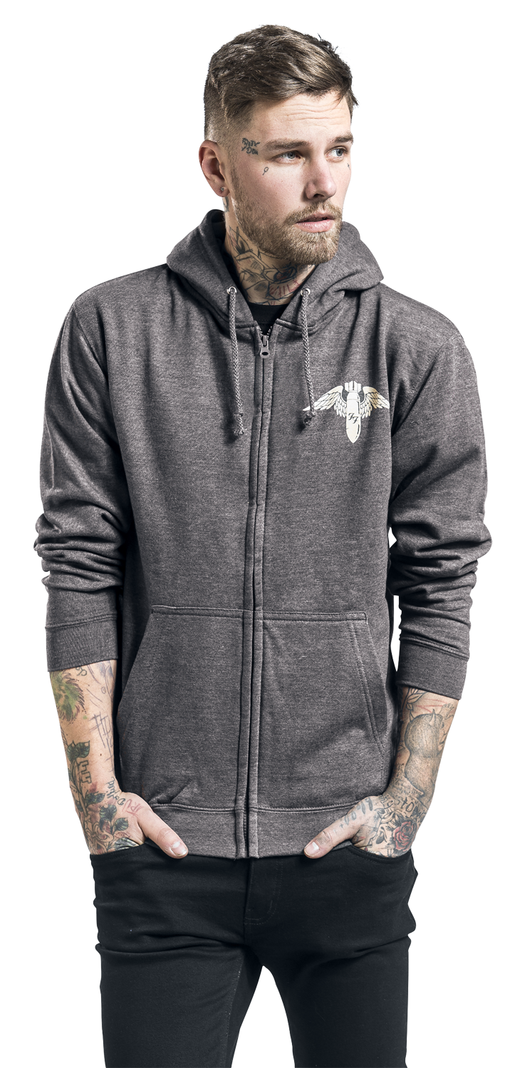 Foo Fighters There Is Nothing Left Kapuzenjacke charcoal meliert