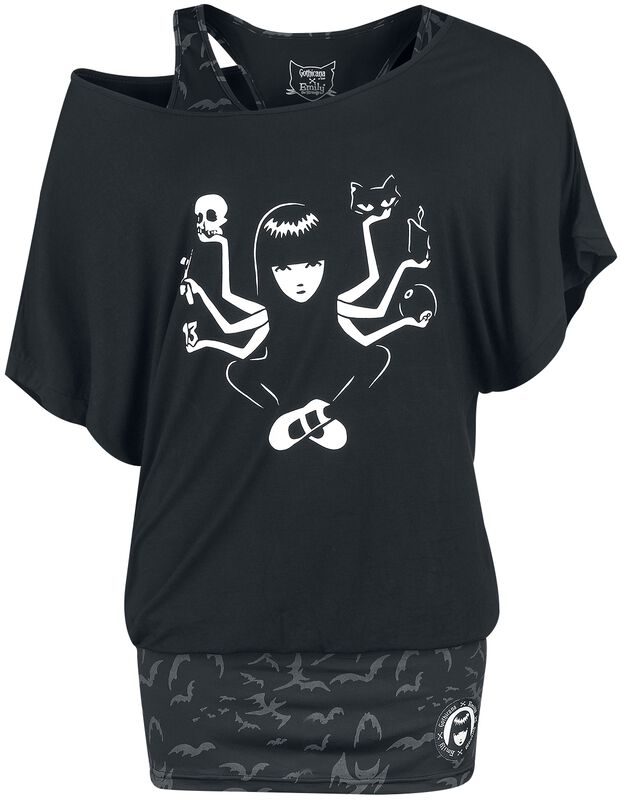 Gothicana X Emily The Strange 2in1 T-Shirt and Top