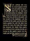 Nightwatch Oath, Game Of Thrones, Gerahmtes Bild