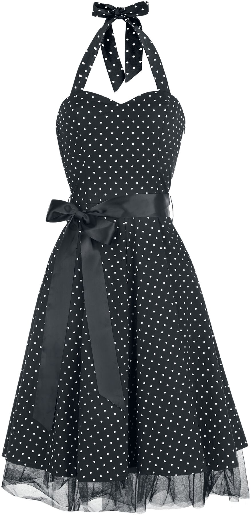 Small Dot Dress Mittellanges Kleid schwarz von H&R London