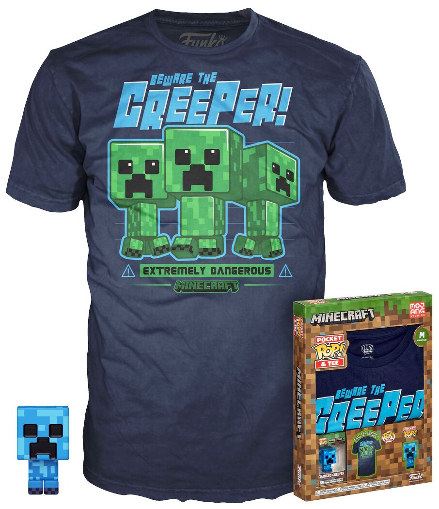 Minecraft Charged Creeper Pocket Pop! & Tee Funko Pop! multicolor