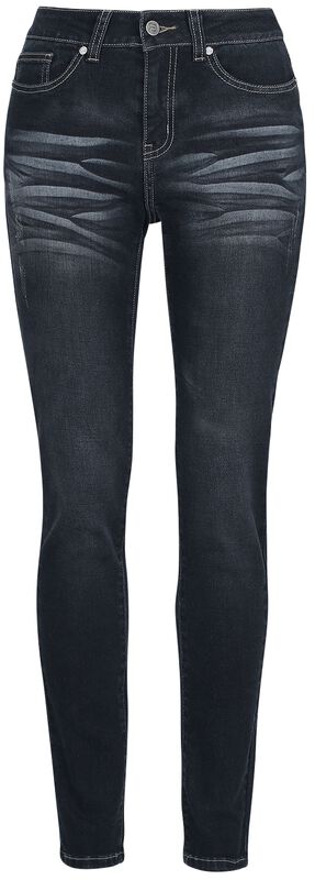 Skarlett - Dunkelblaue Jeans mit Waschung