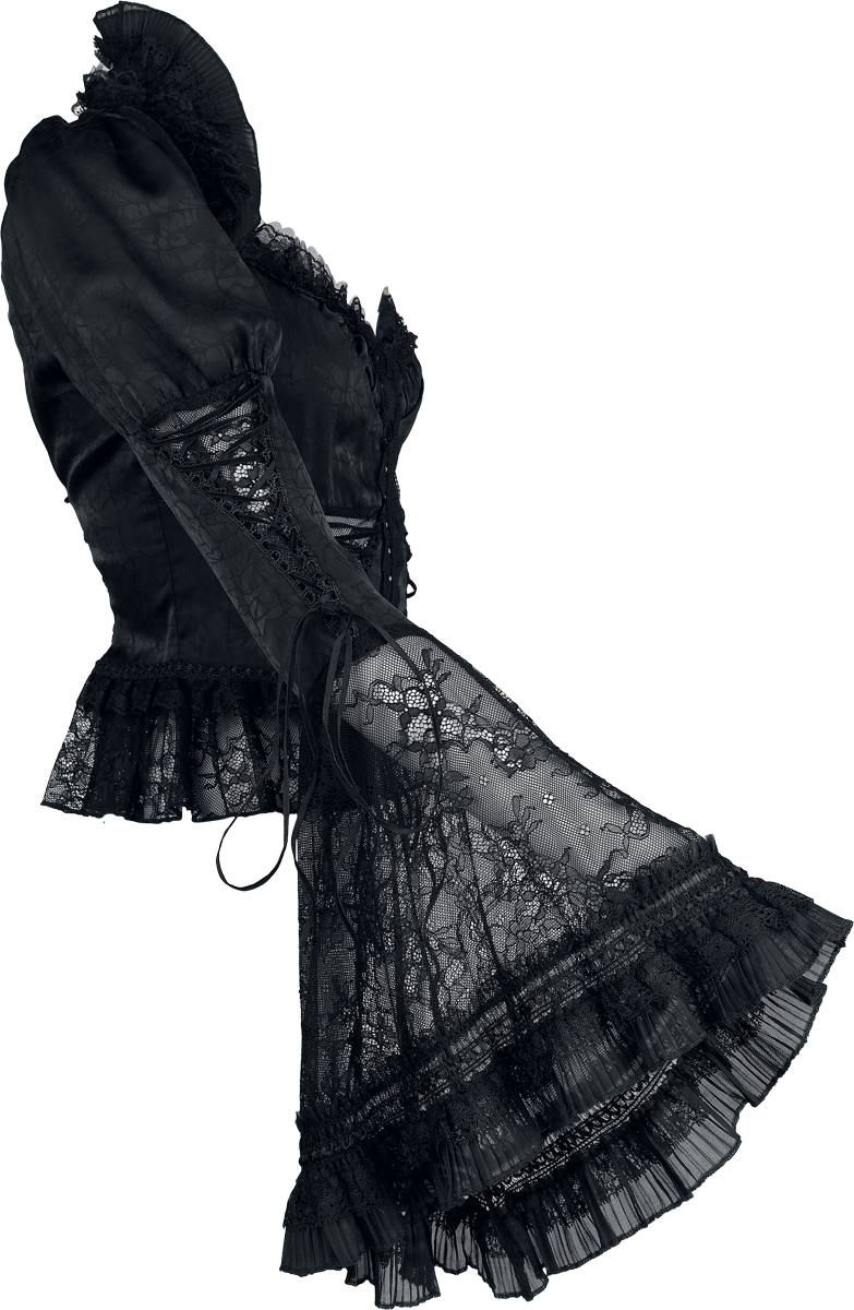 6942386705398 - Goth Gorgeous Shirt Bluse schwarz in XS 6942386705398 - Goth Gorgeous Shirt Bluse schwarz in XS