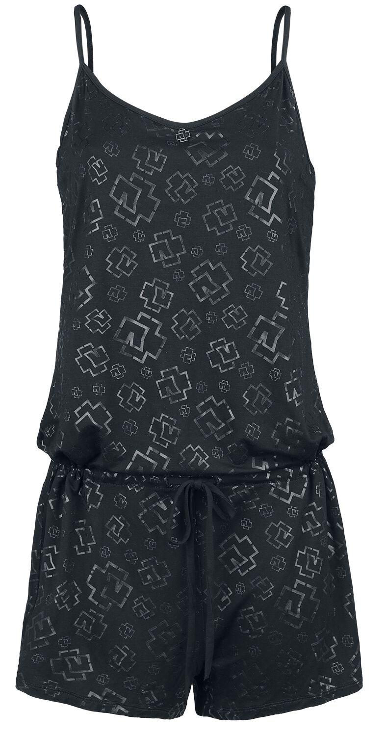Rammstein Jumpsuit - Logo Jumpsuit - S bis XXL - für Damen - Größe XL - schwarz  - Lizenziertes Merchandise!