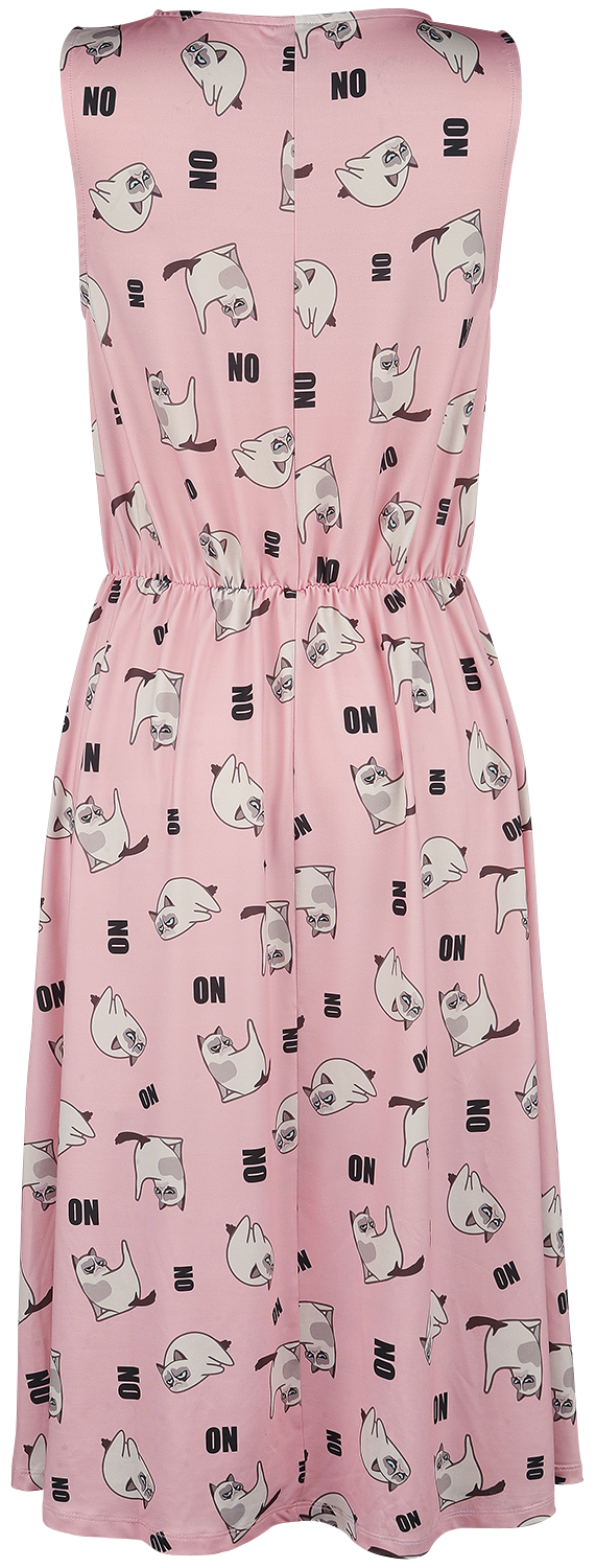 Grumpy Cat Allover Mittellanges Kleid multicolor