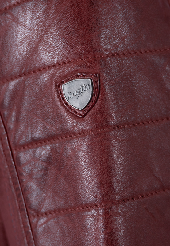 Thumbnail - Mauritius Camren Slim Fit NSLVW Lederjacke rot in XL