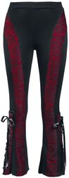 Bootcut Leggings mit Spitze, Gothicana by EMP, Leggings
