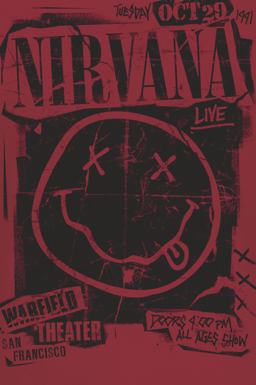 Nirvana Band Poster T-Shirt rot