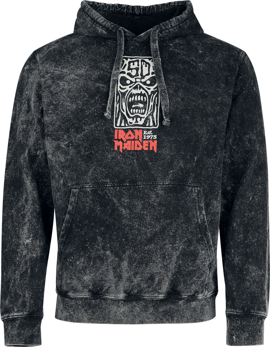 Luvtröja  av Iron Maiden - Smoking Eddie - Herr - antracit