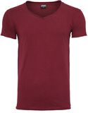 Fitted Peached Open Edge V-Neck Tee, Urban Classics, T-Shirt