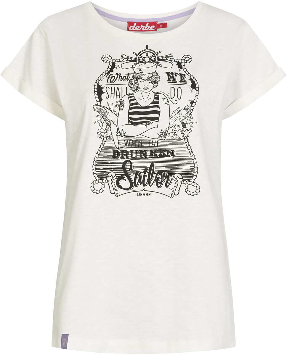 T-Shirt Manches courtes de Derbe Hamburg - Seefrau - XS - pour Femme - beige