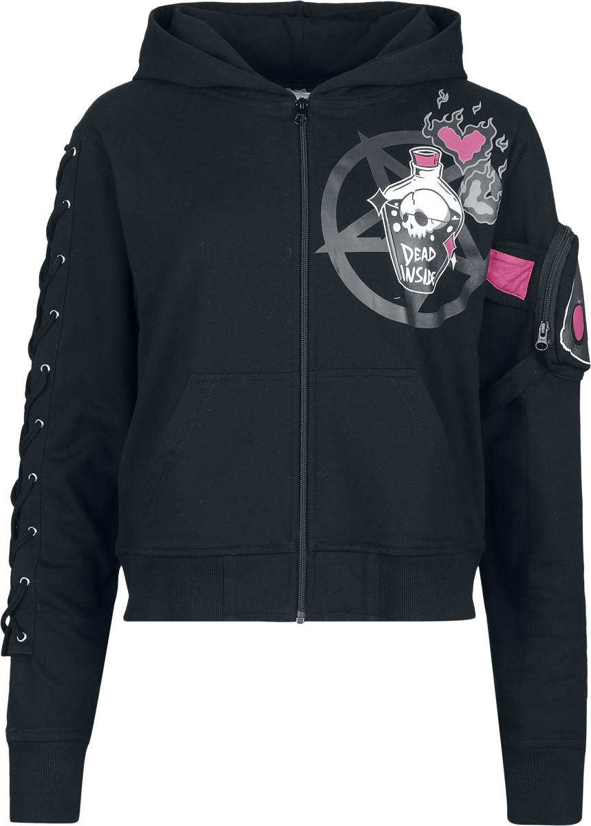 🏷️ Sweat-shirt zippé à capuche  de Cupcake Cult - Death Potion - Sweat à Capuche - pour Femme