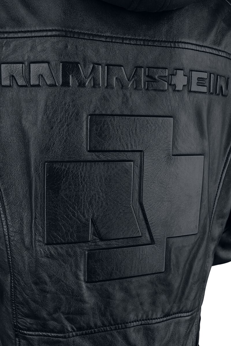 Logo Lederjacke schwarz von Rammstein XV6015
