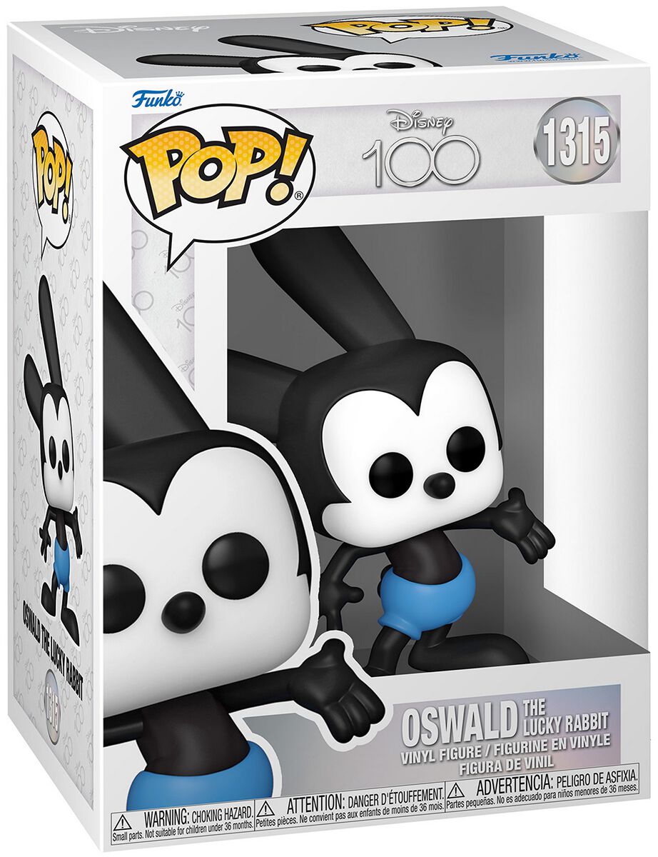Disney - Disney 100 - Oswald the lucky Rabbit (Chase Edition möglich) Vinyl Figur 1315 - Funko Pop! Figur - multicolor