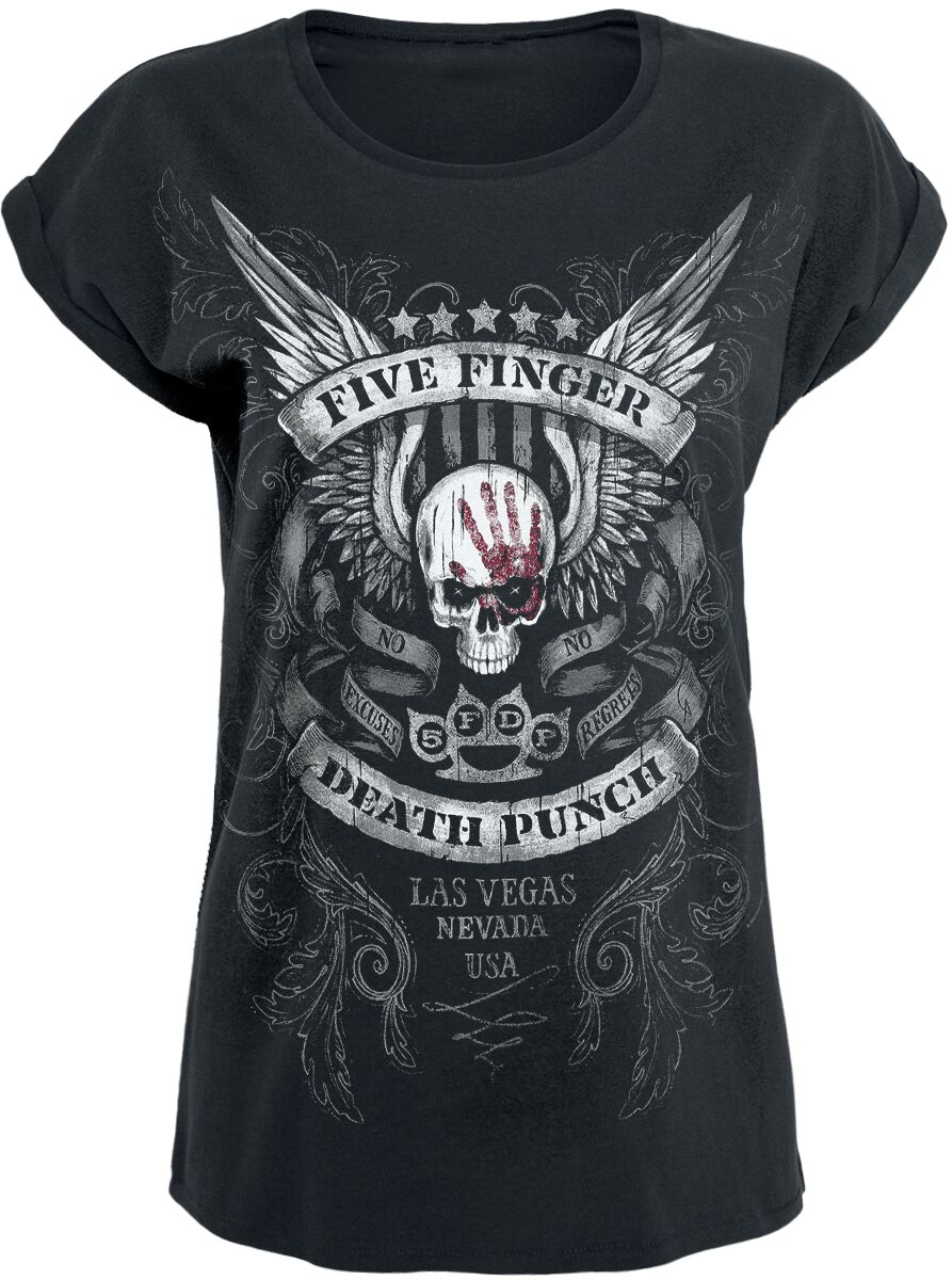 Levně Five Finger Death Punch No Regrets Dámské tričko černá