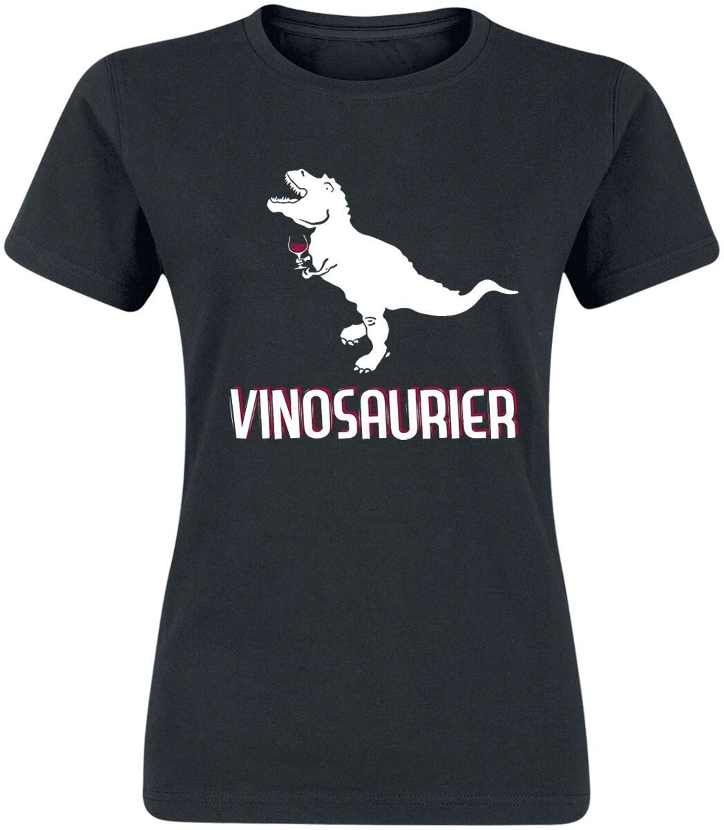 Alkohol & Party Vinosaurier T-Shirt schwarz