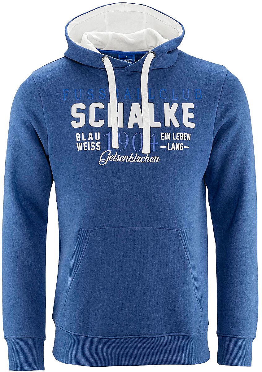 Levně FC Schalke 04 Schalke Fußballclub Mikina s kapucí námořnická modrá