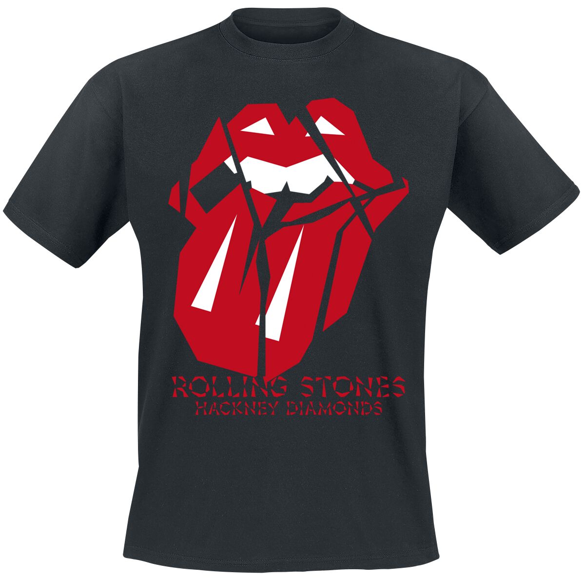 The Rolling Stones T-Shirt - Hackney Diamonds Lick Over - S bis 5XL - für Männer - Größe M - schwarz  - Lizenziertes Merchandise!