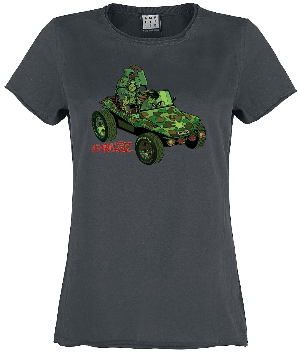 Gorillaz T-Shirt - Amplified Collection - Geep - S bis XL - für Damen - Größe XL - charcoal  - Lizenziertes Merchandise!