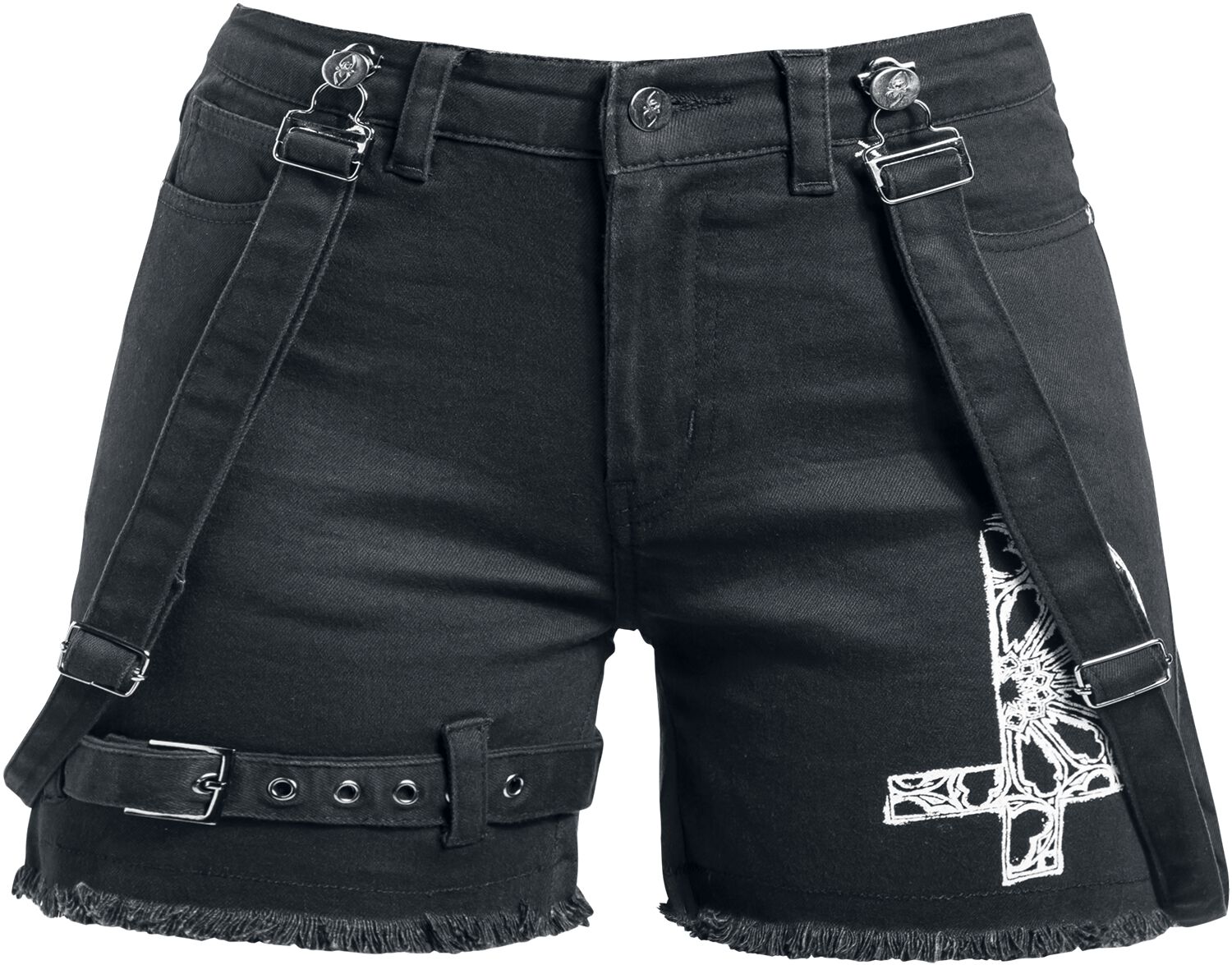 Shorts mit Hosenträgern Short schwarz von Gothicana by EMP