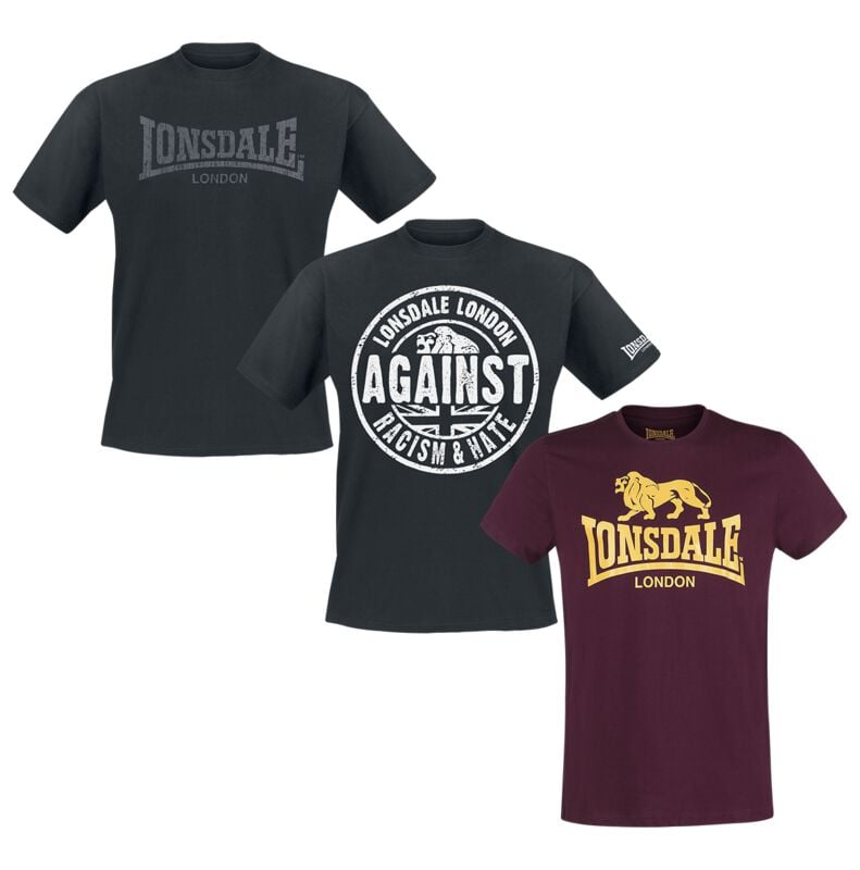 T-Shirt  di Lonsdale London - Lonsdale T-Shirt bundle - M a XXL - Uomo - multicolore