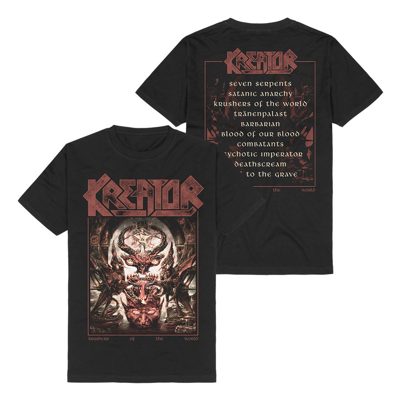 Kreator  T-Shirt - Krushers of the World Vintage Cover - for Men - black