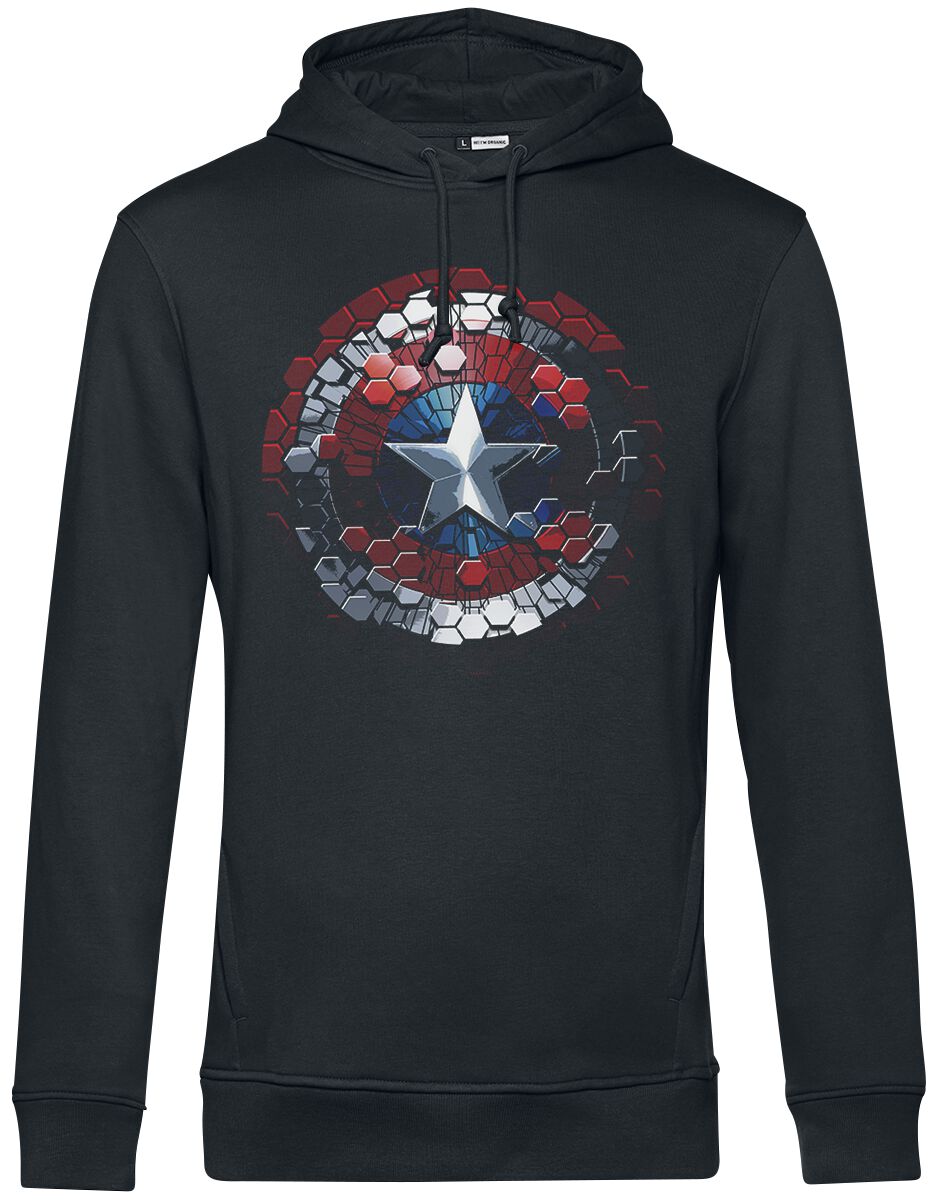 Captain America Civil War – Hex Shields Kapuzenpullover schwarz Captain America Civil War – Hex Shields Kapuzenpullover schwarz