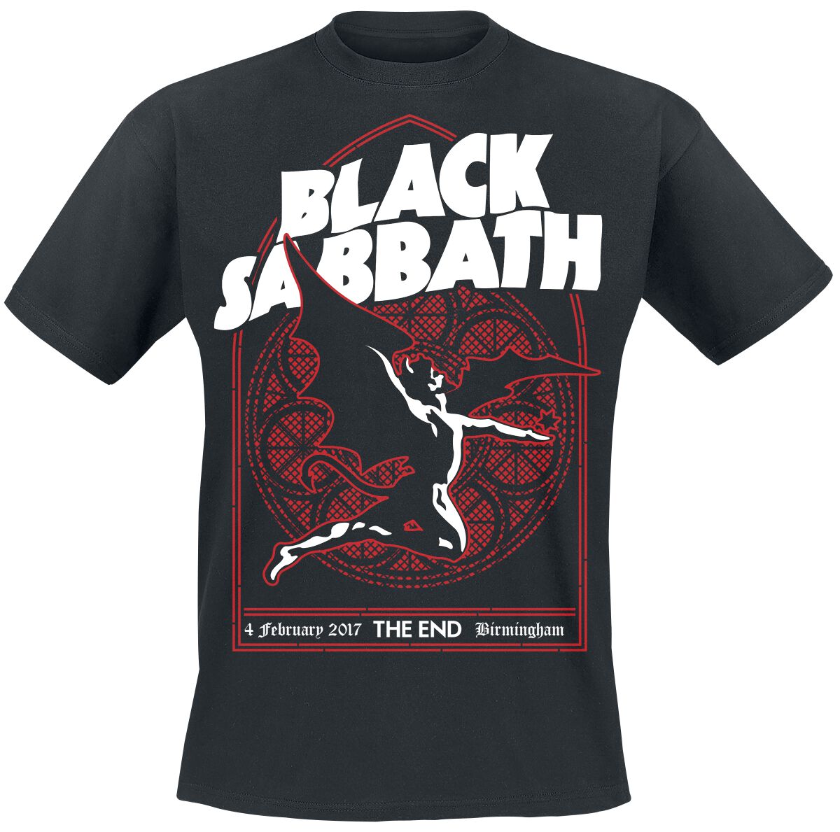 Levně Black Sabbath The End Church Window Tričko černá