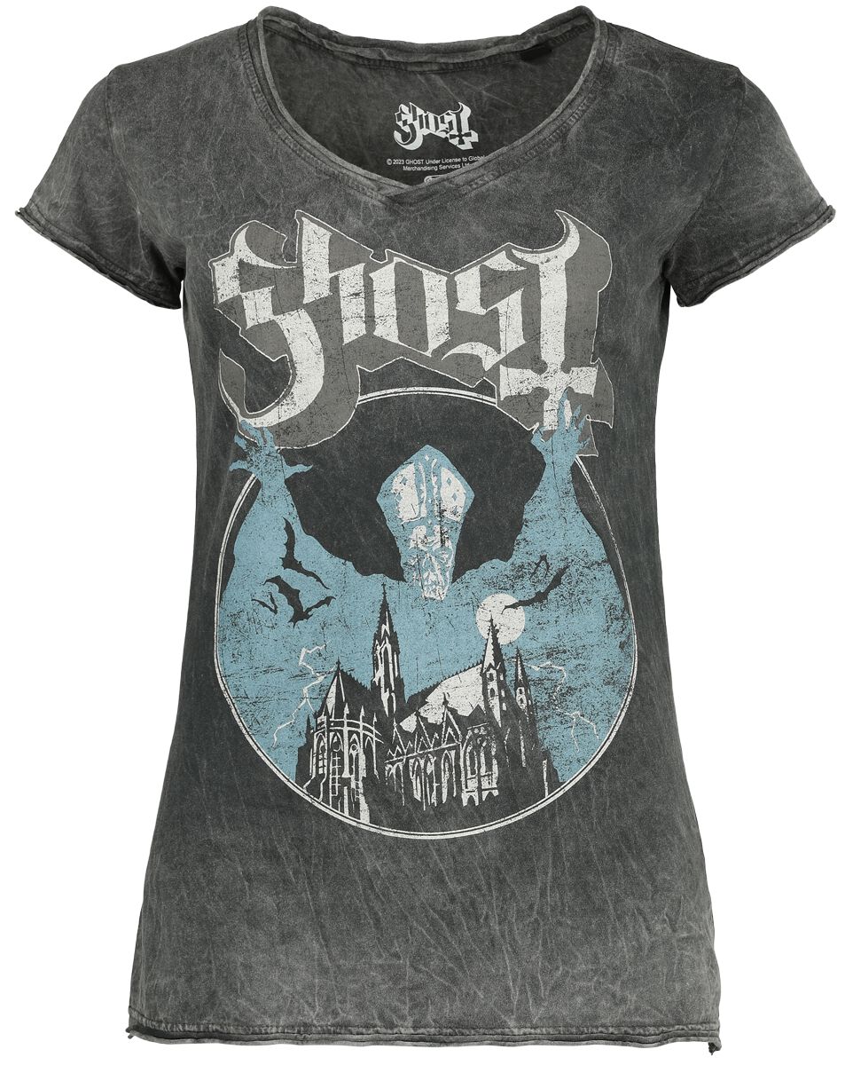 Ghost T-Shirt - Opus - S bis 4XL - für Damen - Größe XXL - grau  - Lizenziertes Merchandise!