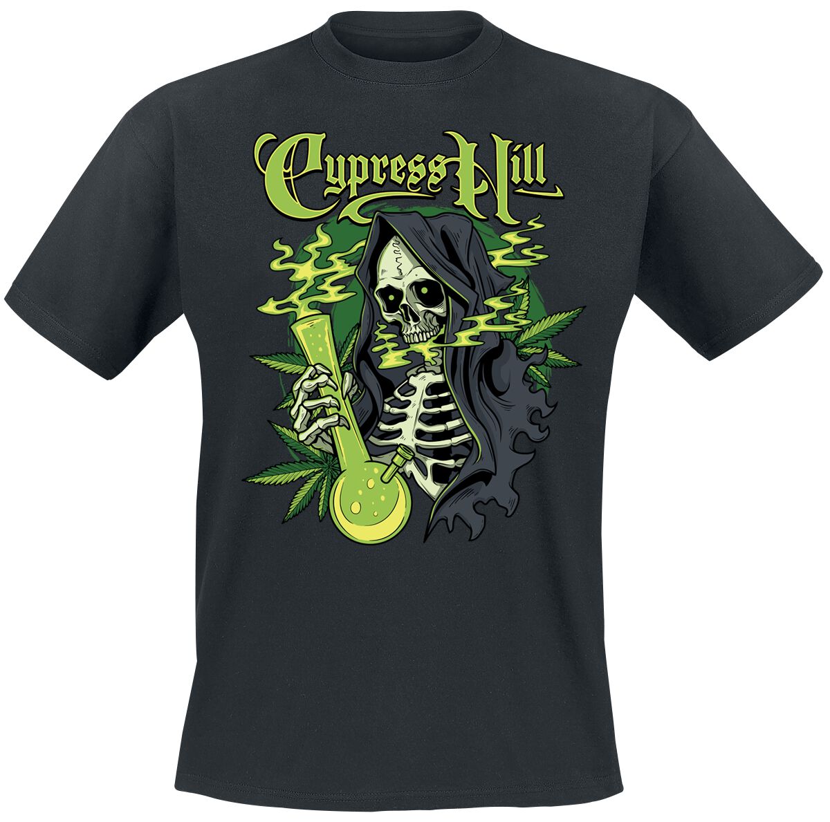 Cypress Hill T-Shirt - Skull Bong - S bis XXL - für Männer - Größe L - schwarz  - Lizenziertes Merchandise!