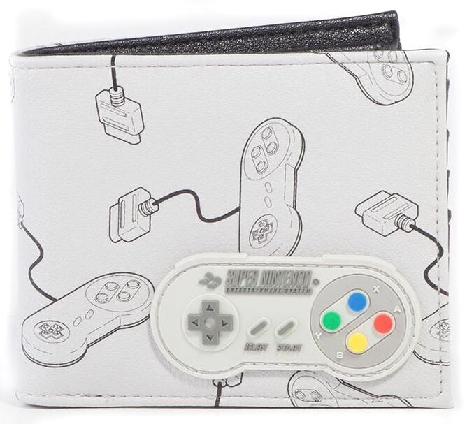 Nintendo SNES Controller Wallet white multicolour