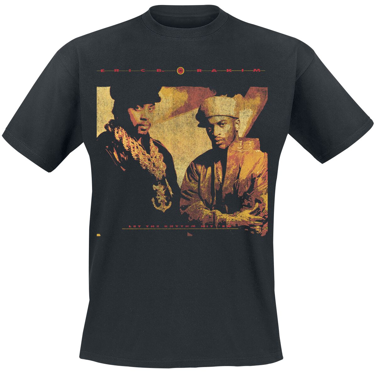 Eric B. & Rakim T-Shirt - Rhythm Hit Em - S bis 3XL - für Männer - Größe S - schwarz  - Lizenziertes Merchandise!