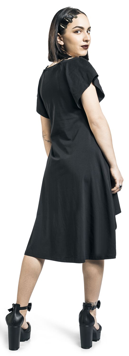 Summoner Dress Mittellanges Kleid schwarz/weiß von Poizen Industries RN10925