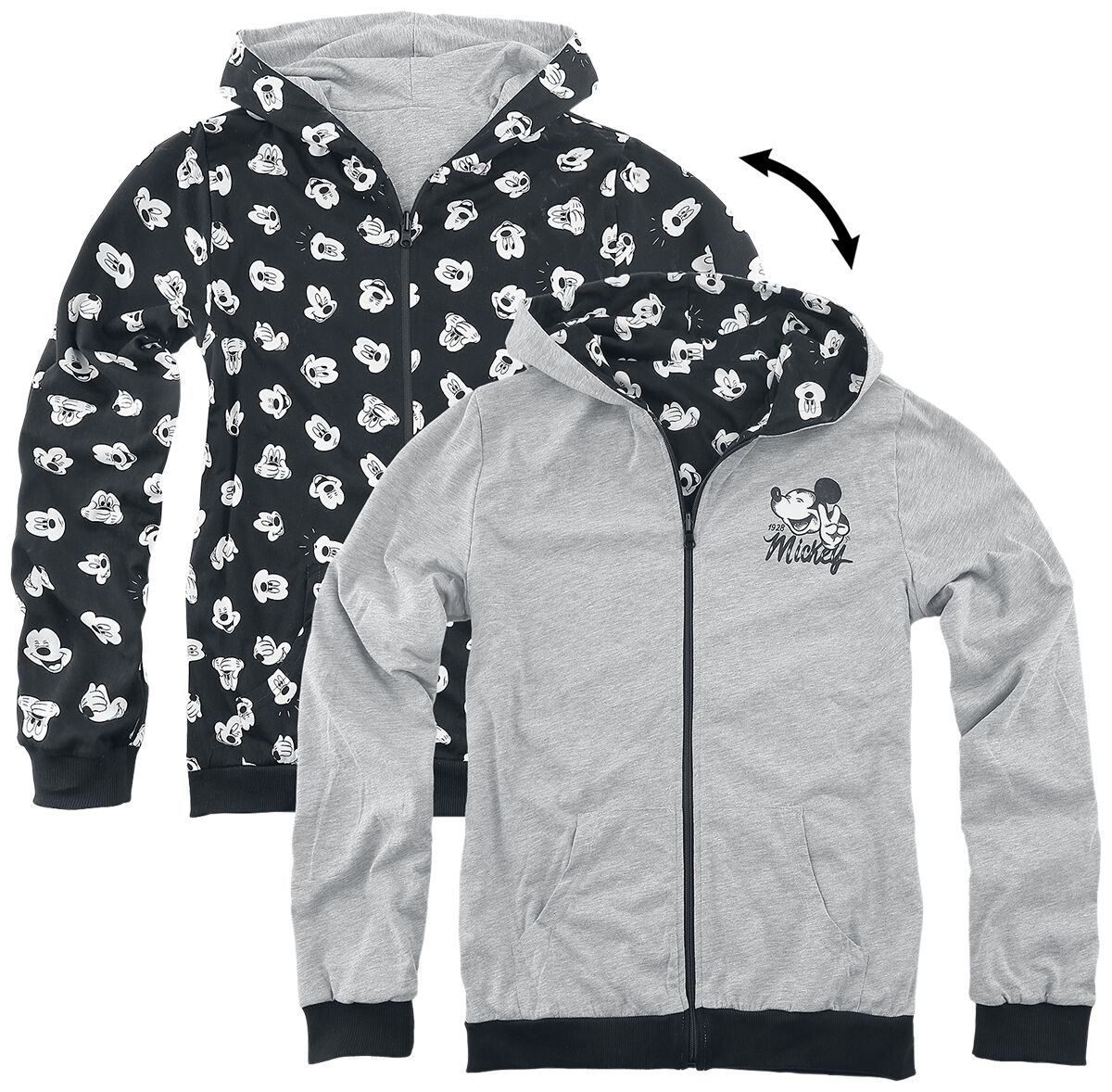 Mickey Mouse Kids - Victory Kids' hooded jackets grey black