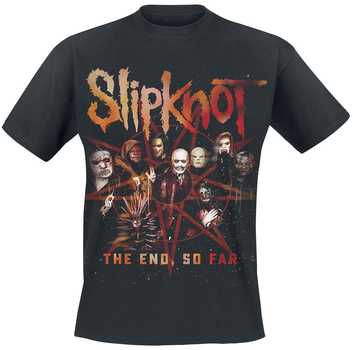 The End So Far Group Star T-Shirt schwarz von Slipknot