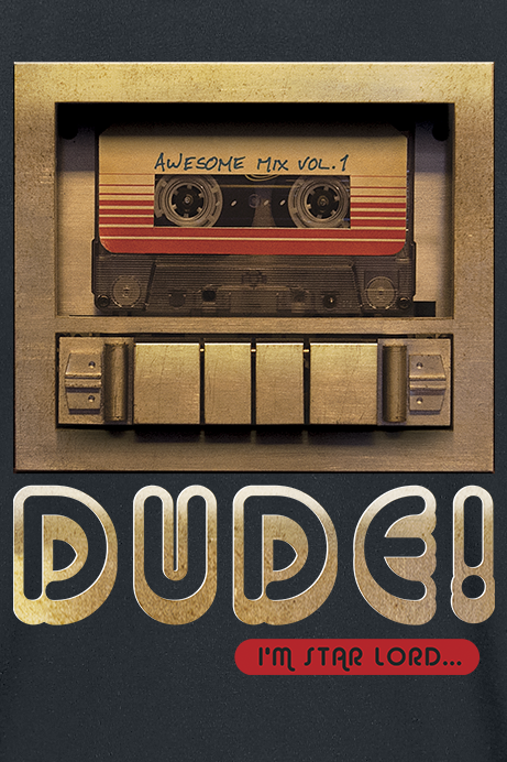 Guardians Of The Galaxy Dude! T-Shirt schwarz