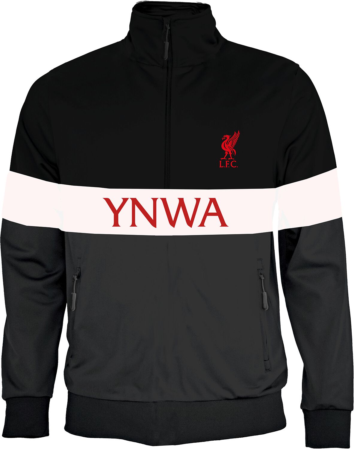 Image of FC Liverpool YNWA Half Zip Sweat-Shirt schwarz/grau/weiß
