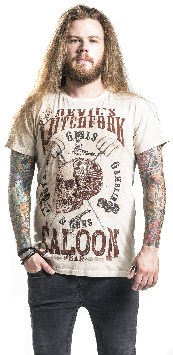 Alchemy England Devil's Saloon T-Shirt beige