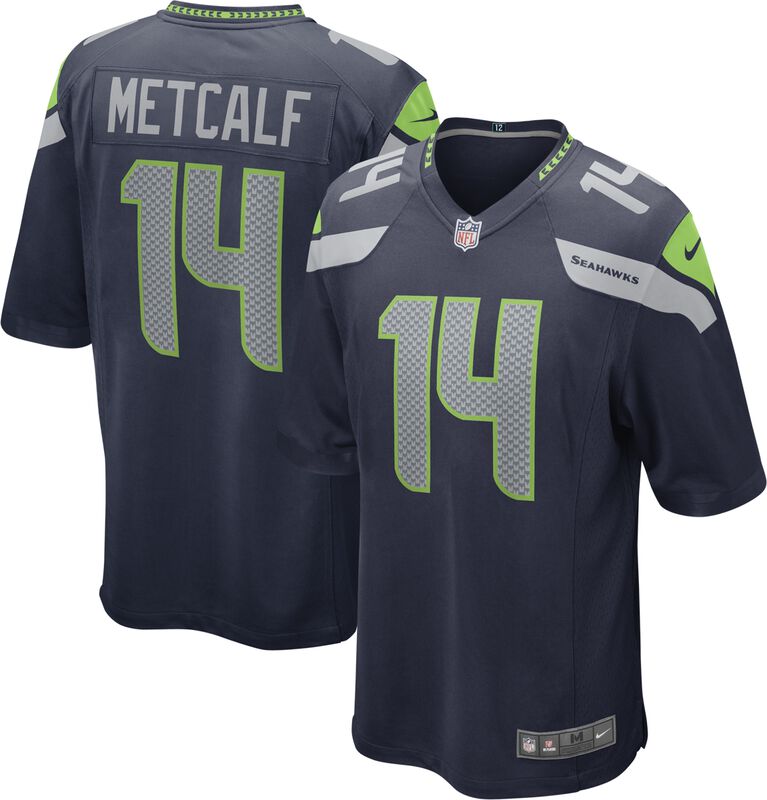 Seattle Seahawks Nike Game Jersey Metcalf 14