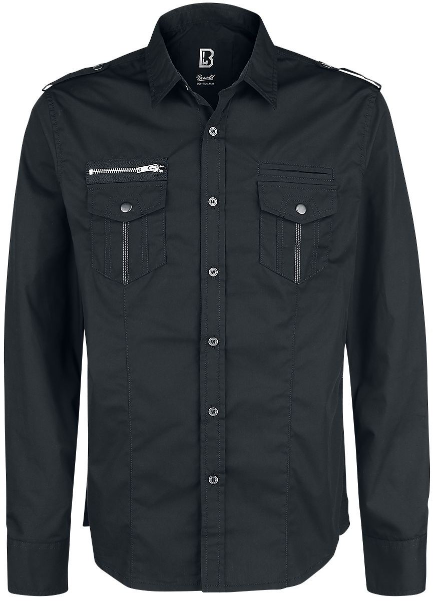 Brandit - Rockstar Shirt Longsleeve - Langarmhemd - schwarz