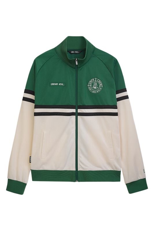 Unfair Athletics Trainingsjacke - DMWU Tracktop Shamrock Green - M bis 3XL - für Männer - Größe XL - grün/weiß
