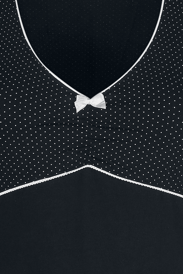 Pussy Deluxe Mini Dots Top Top schwarz weiß