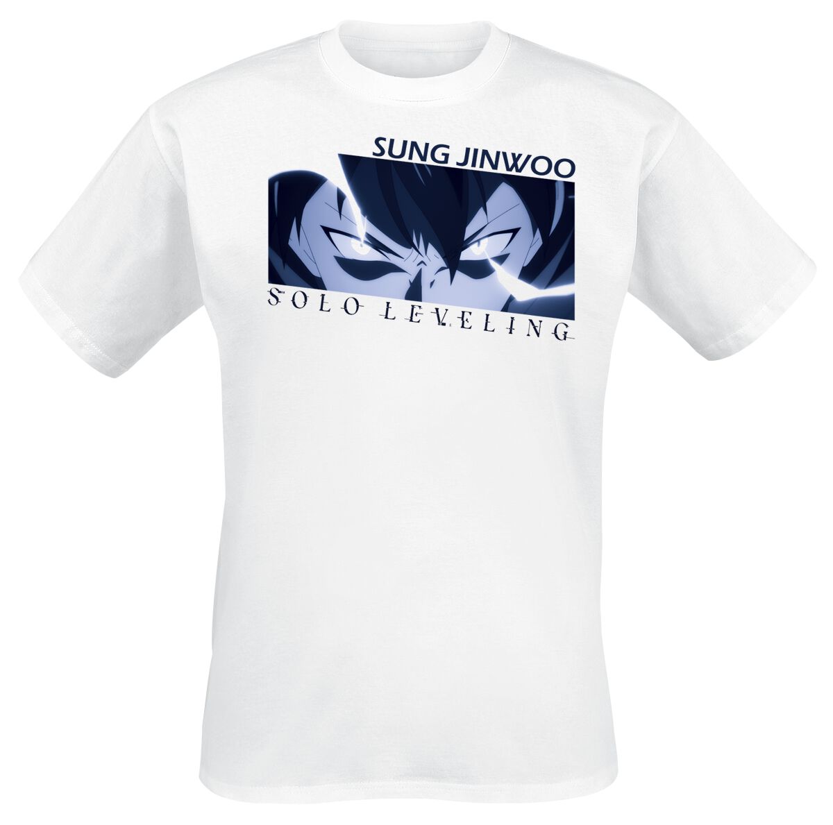Anime T-Shirt - Sung Jinwoo - S bis XXL - für Männer - Größe M - weiß - Lizenzierter Fanartikel - Männer - male